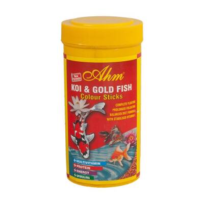 Ahm Koi Gold Fish Colour Sticks Balık Yemi 250 Ml - 1