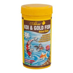 Ahm Koi Gold Fish Natural Sticks Balık Yemi 250 Ml - 1