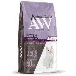 Animal World Kitten Tavuk Balık ve Karidesli Yavru Kedi Maması 15 Kg - 1