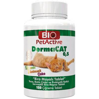 Bio PetActive Derma Kediler İçin Sarımsaklı Maya Çiğneme 150 Tablet 0,5 Gr - 1