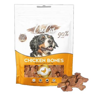 Crocus Bones Tavuklu Tahılsız Köpek Ödülü 80 Gr - 1