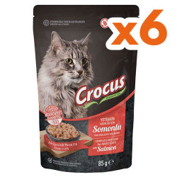 Crocus Tahılsız Somonlu Jöleli Pouch Yaş Yetişkin Kedi Maması 85 Gr- 6 Adet - 1