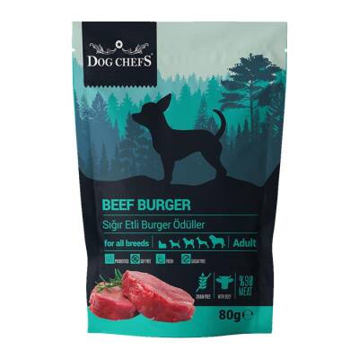 Dog Chefs Beef Burger Sığır Etli Köpek Ödül 80 Gr - 1