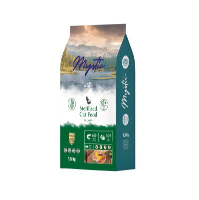 Mystic Az Tahıllı Somonlu Kısırlaştırılmış Kedi Maması 1,5 Kg - 1