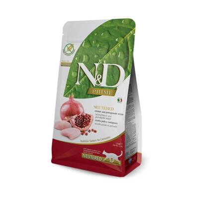 N&D Prime Tahılsız Tavuklu ve Narlı Kısırlaştırılmış 5 kg Yetişkin Kedi Maması - 1