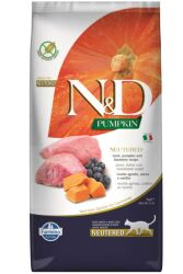 N&D Pumpkin Balkabaklı Kuzu Etli ve Yaban Mersinli Kısırlaştırılmış 5 kg Kedi Maması - 1