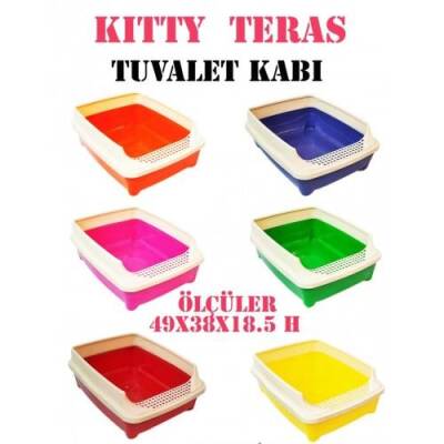 Pet Garden Kıtty Teras Tuvalet Kabı 49x38x18,5 Cm - 1