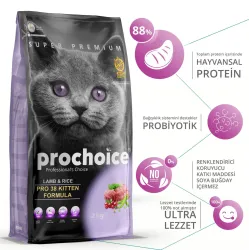 Pro Choice Pro 38 Kitten Kuzu Etli Yavru Kedi Maması - 1