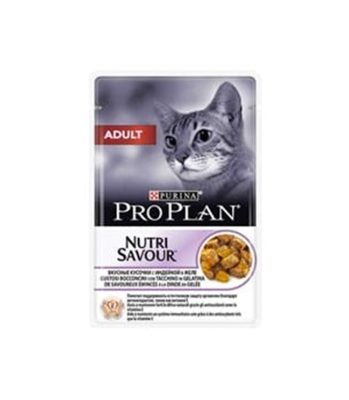 Pro Plan Hindi Etli Yetişkin Pouch Yaş Kedi Maması 85 Gr ( 26 Adet x 85 Gr ) - 1