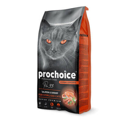 Prochoice Pro 33 Sterilised Somon ve Karidesli 2 kg Yetişkin Kedi Maması - 1