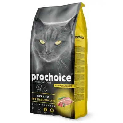 Prochoice Pro 35 Sterilised Ördek Etli ve Pirinçli 2 kg Kısırlaştırılmış Yetişkin Kedi Maması - 1